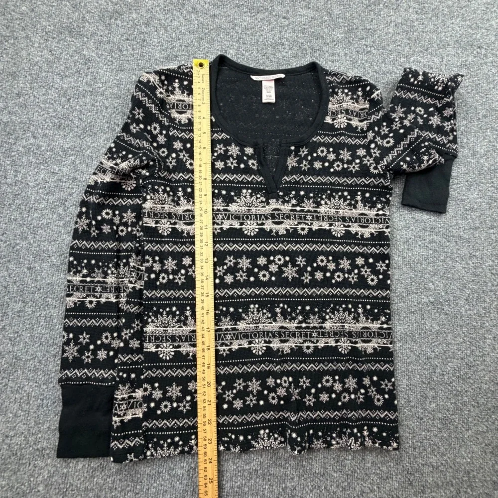 Victoria's Secret Christmas Snowflake Fair Isle Thermal Pajama Set S